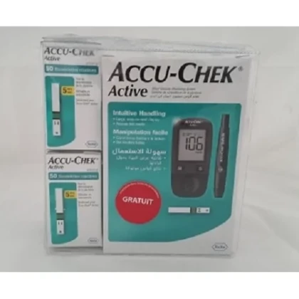 PACK ACCU-CHEK ACTIVE : APPAREIL DE MESURE+100 BANDELETTES