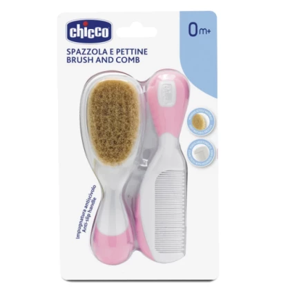 CHICCO BROSSE ET PEIGNE ROSE