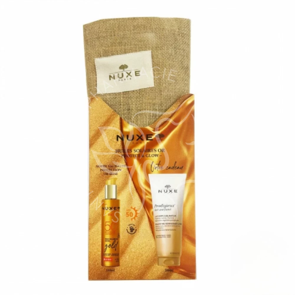 NUXE SAC SUN HUILE SOLAIRE OR SUN OIL GOLD 150ML+PRODIGIEUX LAIT CORPS 200ML(OFFERT)