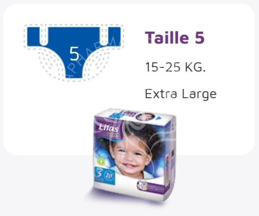 LILAS COUCHE BB  TAILLE 5 ( 15/25 )