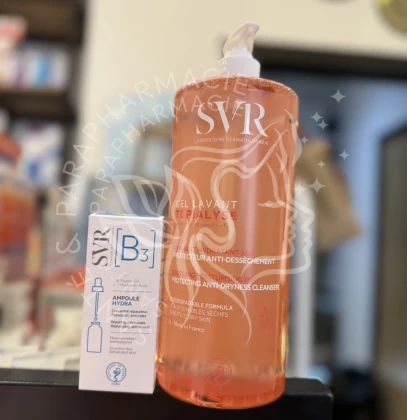 SVR COFFRET [B3] AMPOULE HYDRA 30ML+SVR TOPIALYSE GEL LAVENT 1L