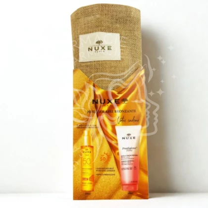 NUXE SAC SUN HUIILE BRONZANTE SPF50+ 150ML+PRODIGIEUX FLORAL GELEE DE DOUCHE 200ML (OFFERT) REF NUXE0043