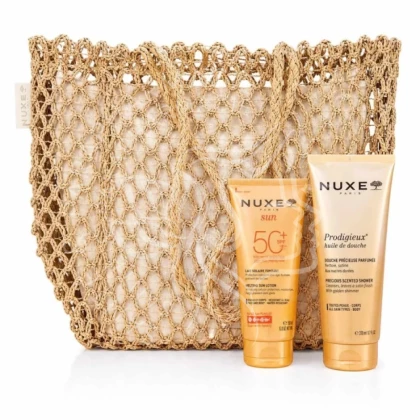 NUXE LAIT SOLAIRE FONDANT SPF50+ 150ML+HUILE DE DOUCHE 200ML (OFFERT)+SAC DE PLAGE (OFFERT)
