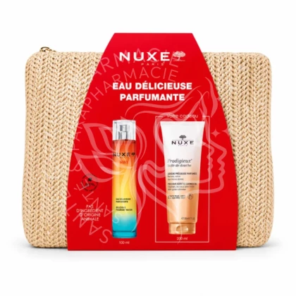 NUXE EAU DELICIEUSE PARFUMANTE+PRODIGIEUX HUILE DE DOUCHE 200ML (OFFERT)+TROUSSE (OFFERT)